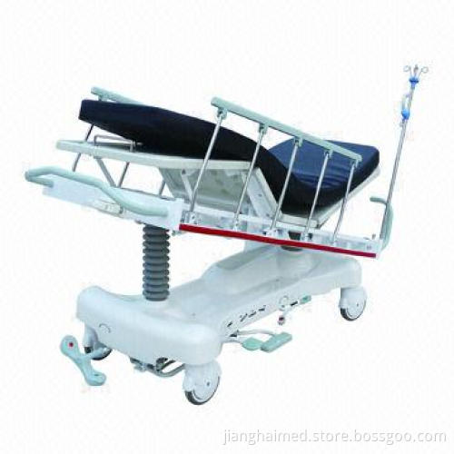 Luxurious hospital patient transport stretcher, measures 2180x885x750mm